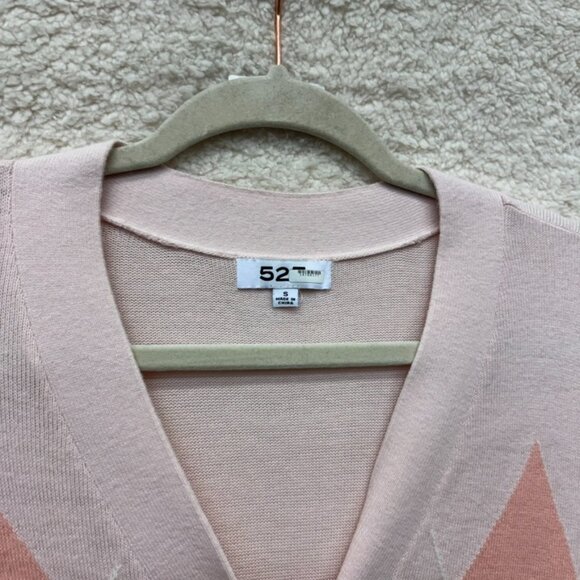 Small - 525 America - Pink Argyle Cardigan Rent the Runway $138 msrp - Picture 11 of 14